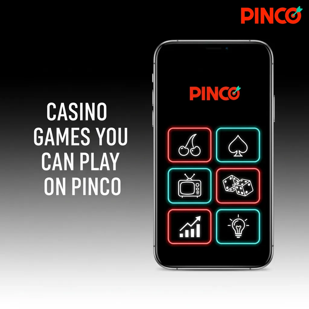 Pinco casino on mobile showing slots, blackjack, roulette, baccarat, live dealer, jackpots, and provider search.