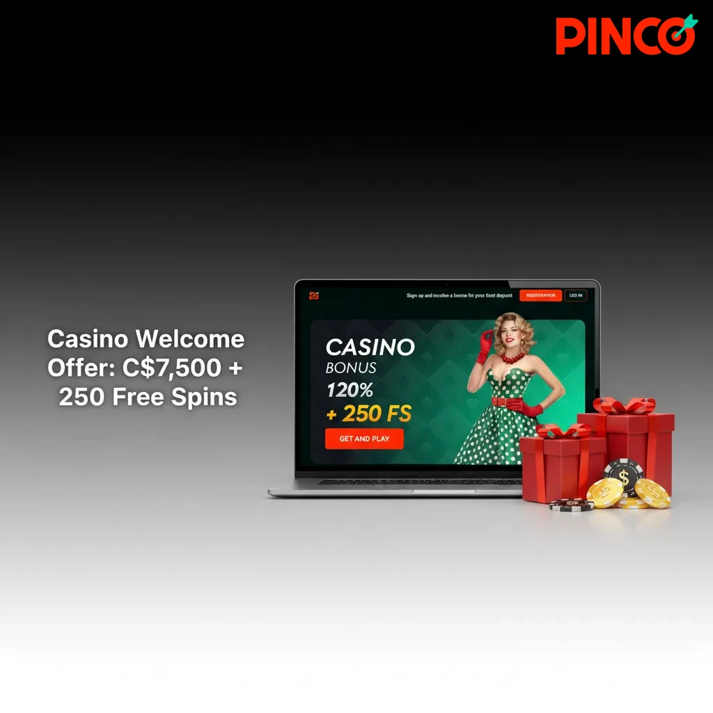 Pinco casino welcome offer: C$7,500 + 250 free spins for new Canadian players. Min C$20 deposit; T&Cs apply.
