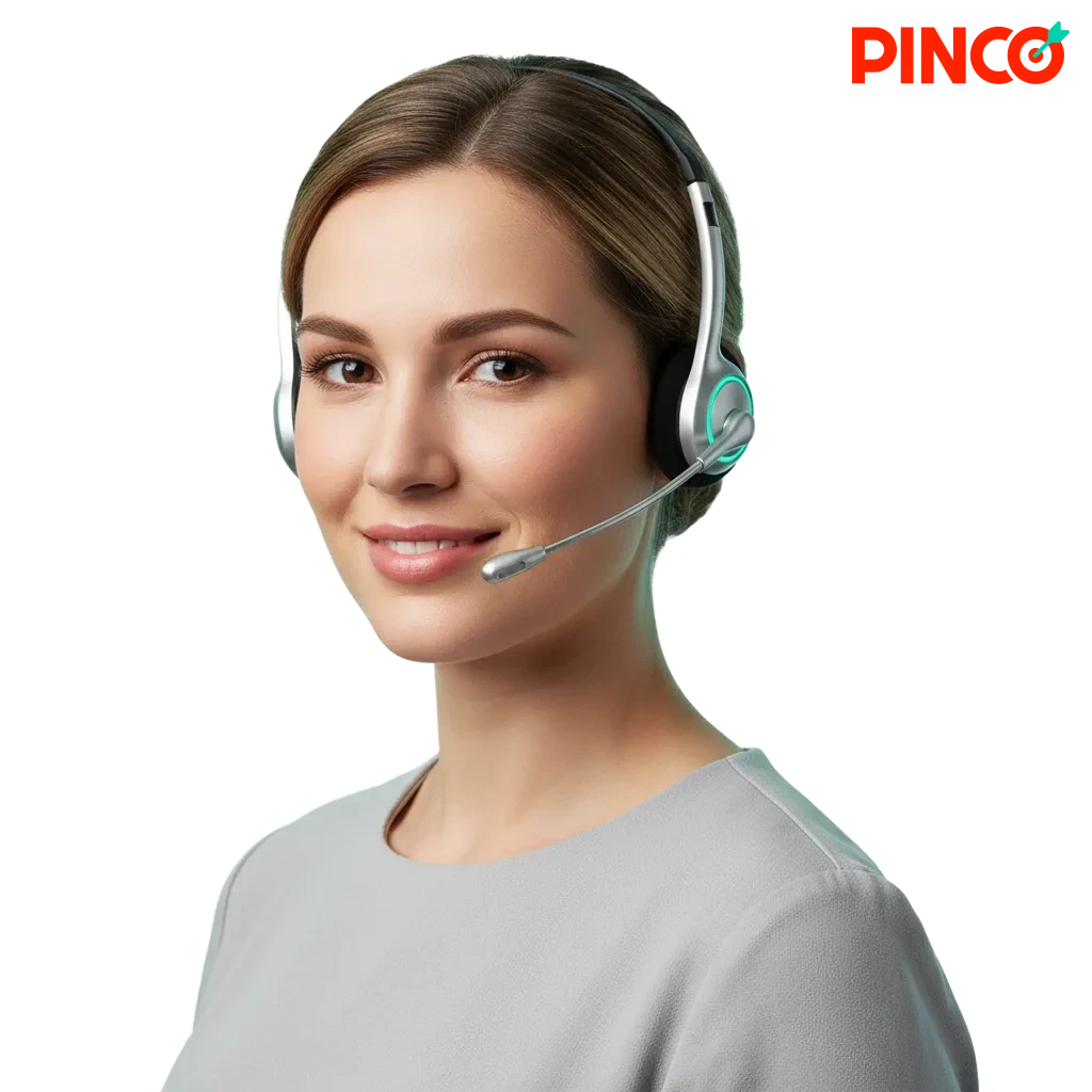 Pinco Canada contacts: email, chat, phone, messengers, social; EN/FR support; chat/phone under 2 min, email 4–12 hours.