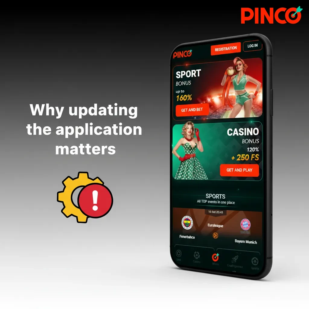 Graphic highlighting app updates: security fixes, new betting features, faster banking, streamlined UI, Android/iOS support.