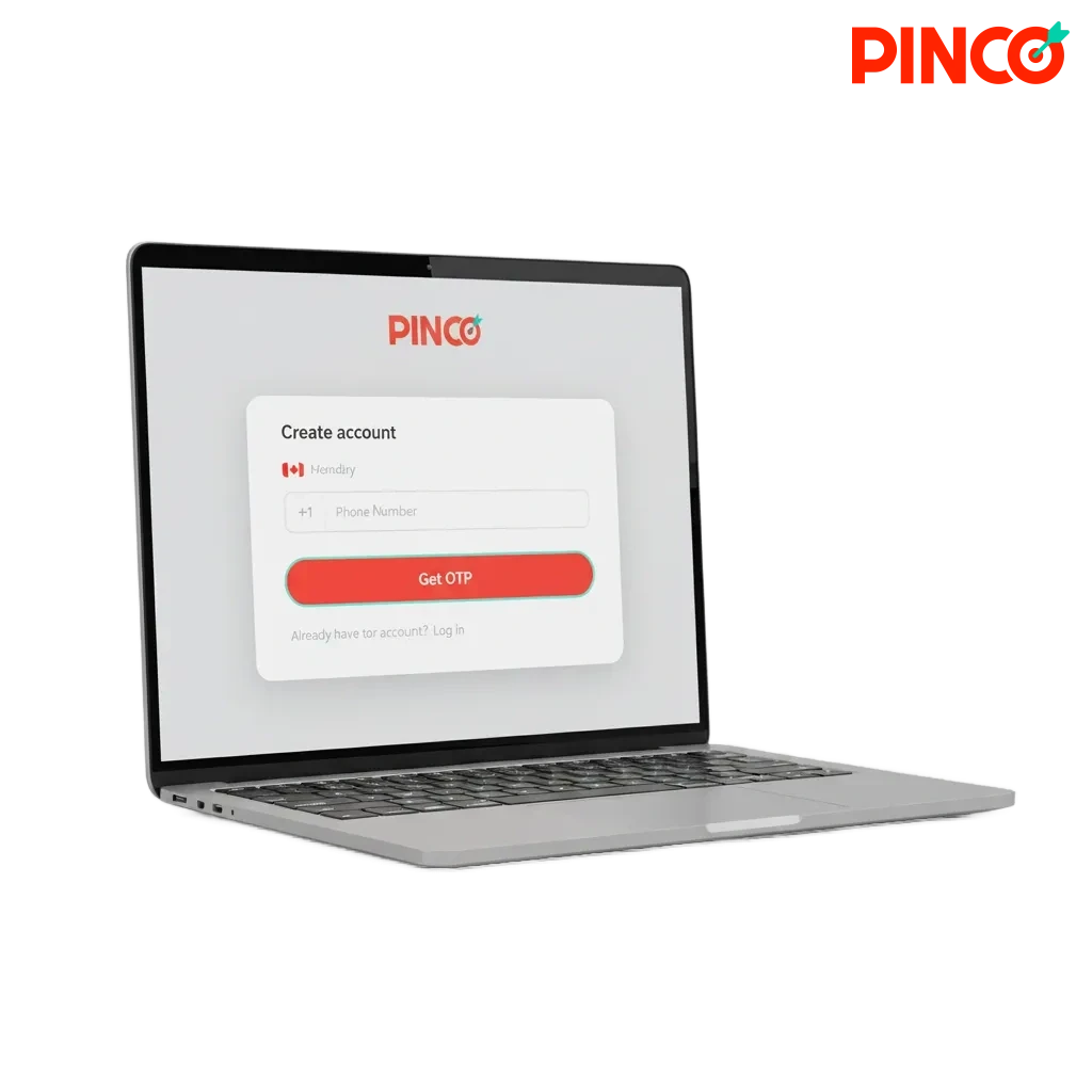 Pinco Canada registration for casino & sports betting; sign up one-click, phone, email, or social; C$7,500 + 250 free spins.