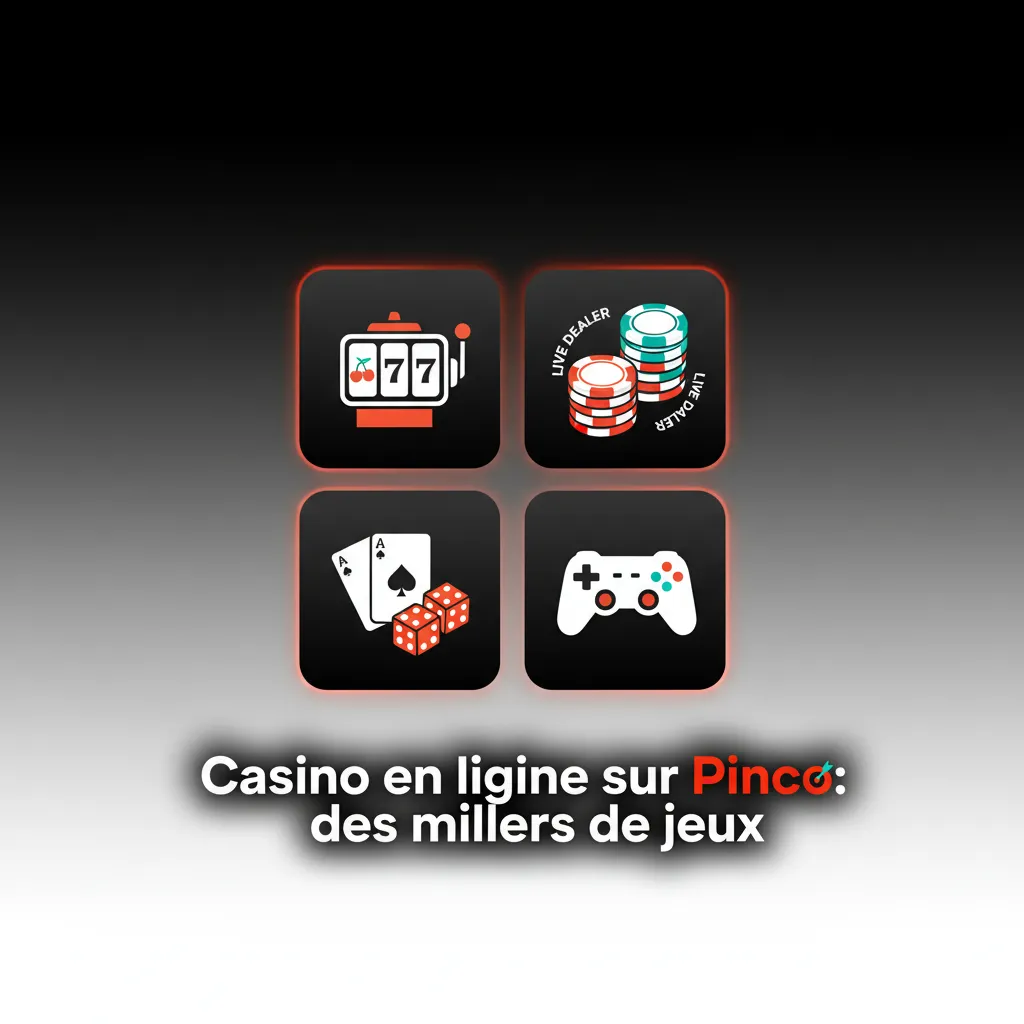Casino en ligne sur Pinco: 3000+ jeux sur mobile et PC: machines à sous, jackpots, blackjack, roulette, live.