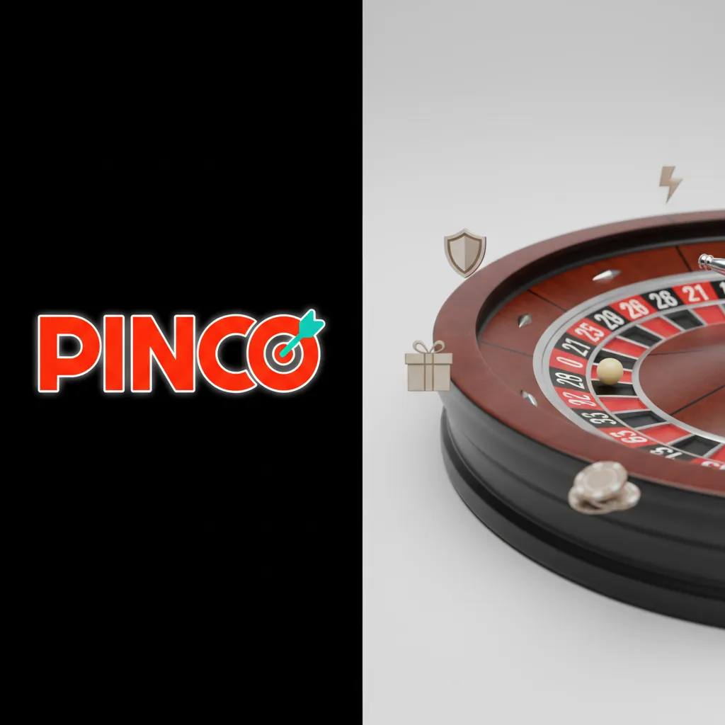 Infographie Pinco: Interac et Gigadat en CAD, appli iOS/Android, KYC, Visa/Mastercard, jeu responsable, VIP et tournois.