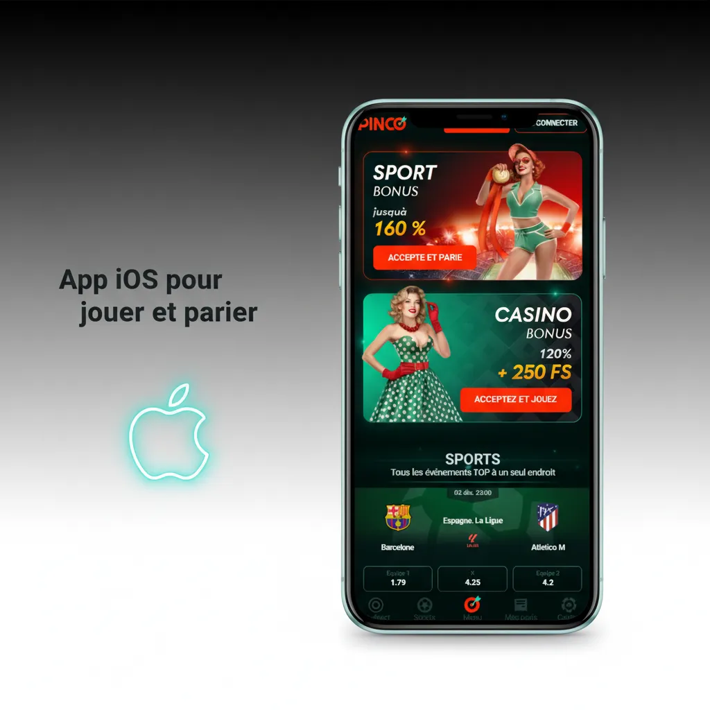 iOS: app en développement. PWA sur iPhone/iPad pour paris, casino et paiements; ajoutez à l’écran d’accueil, Face ID.