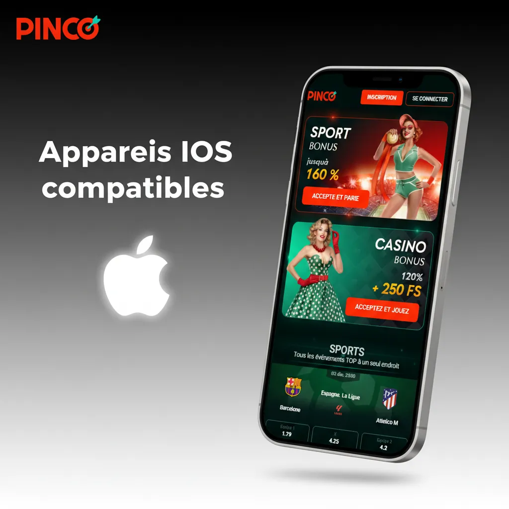 Liste des appareils iOS compatibles: iPhone 8 à 15, SE 2020/2022, iPad 7e, Air 4, Pro 11, iPod touch 7e; PWA via Safari.