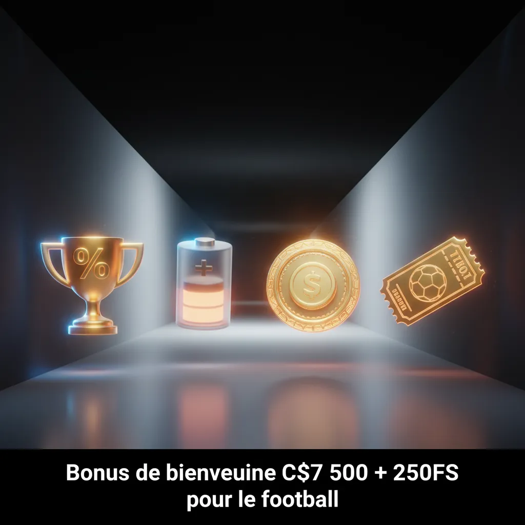 Bannière promo: bonus de bienvenue C$7 500 + 250 tours gratuits pour paris football, code FOOTBALL
