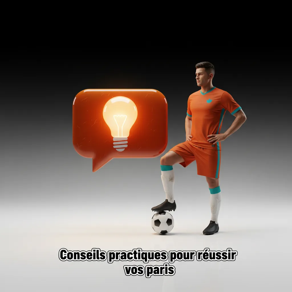 Infographie de conseils pour paris sportifs: forme, joueurs, météo, motivation, cotes, bankroll, plan live, notes.