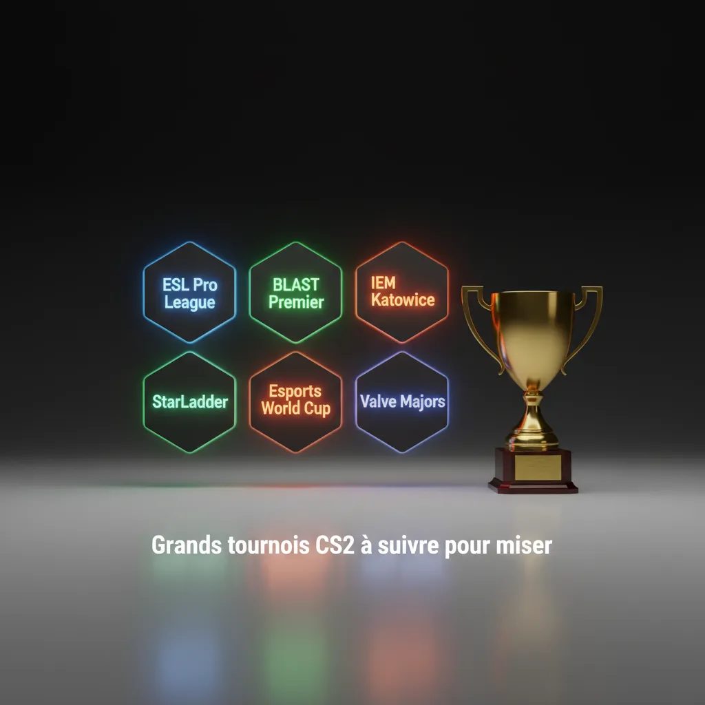 Grands tournois CS2 pour miser: Majors, ESL Pro League, BLAST, IEM Katowice/Cologne, Esports World Cup, StarLadder.