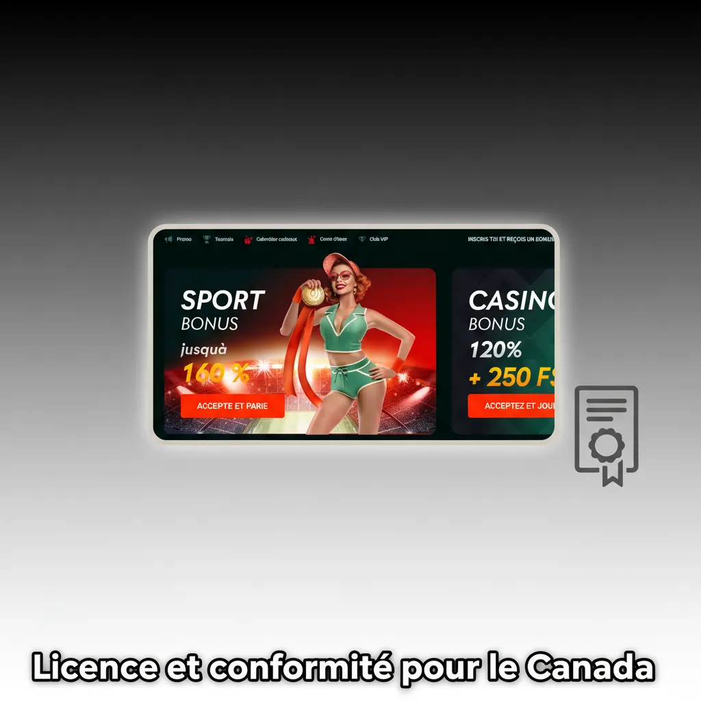 Conformité des licences au Canada; en Ontario, seuls les opérateurs enregistrés auprès d'iGO/AGCO; émetteur et date visibles