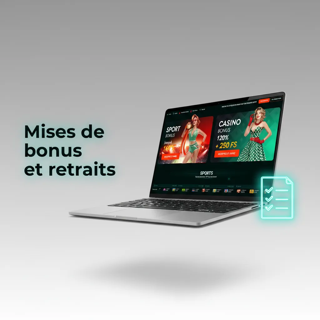 Infographie Pinco: compte bonus séparé du solde réel, exigences de mise avant retrait, contributions et mise max varient.