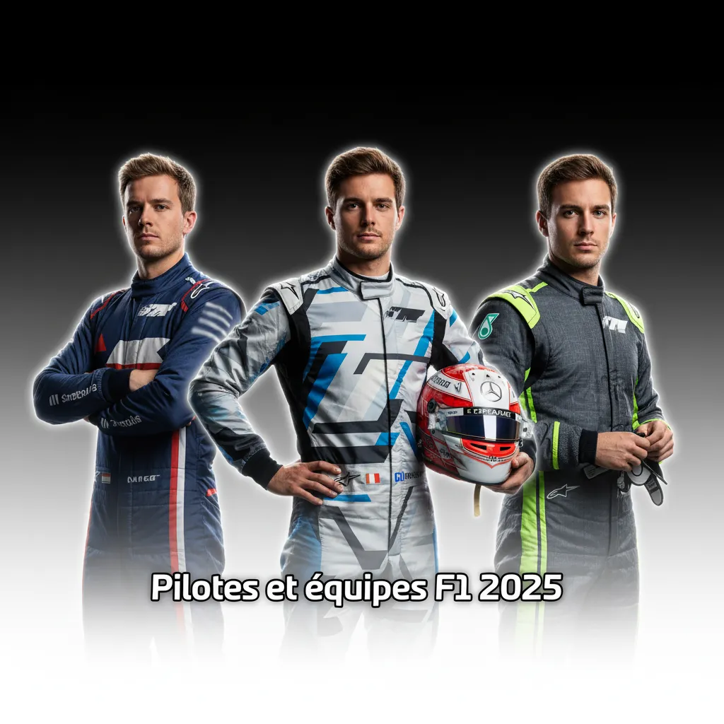 Tableau F1 2025: équipes, pilotes (Verstappen, Leclerc, Hamilton, etc.) et cotes indicatives; certains pilotes à confirmer.