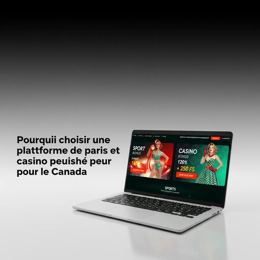Visuel d'une plateforme canadienne de paris et casino: sports variés, sécurité TLS/2FA, appli iOS/Android, FR/EN, CAD, 24/7.