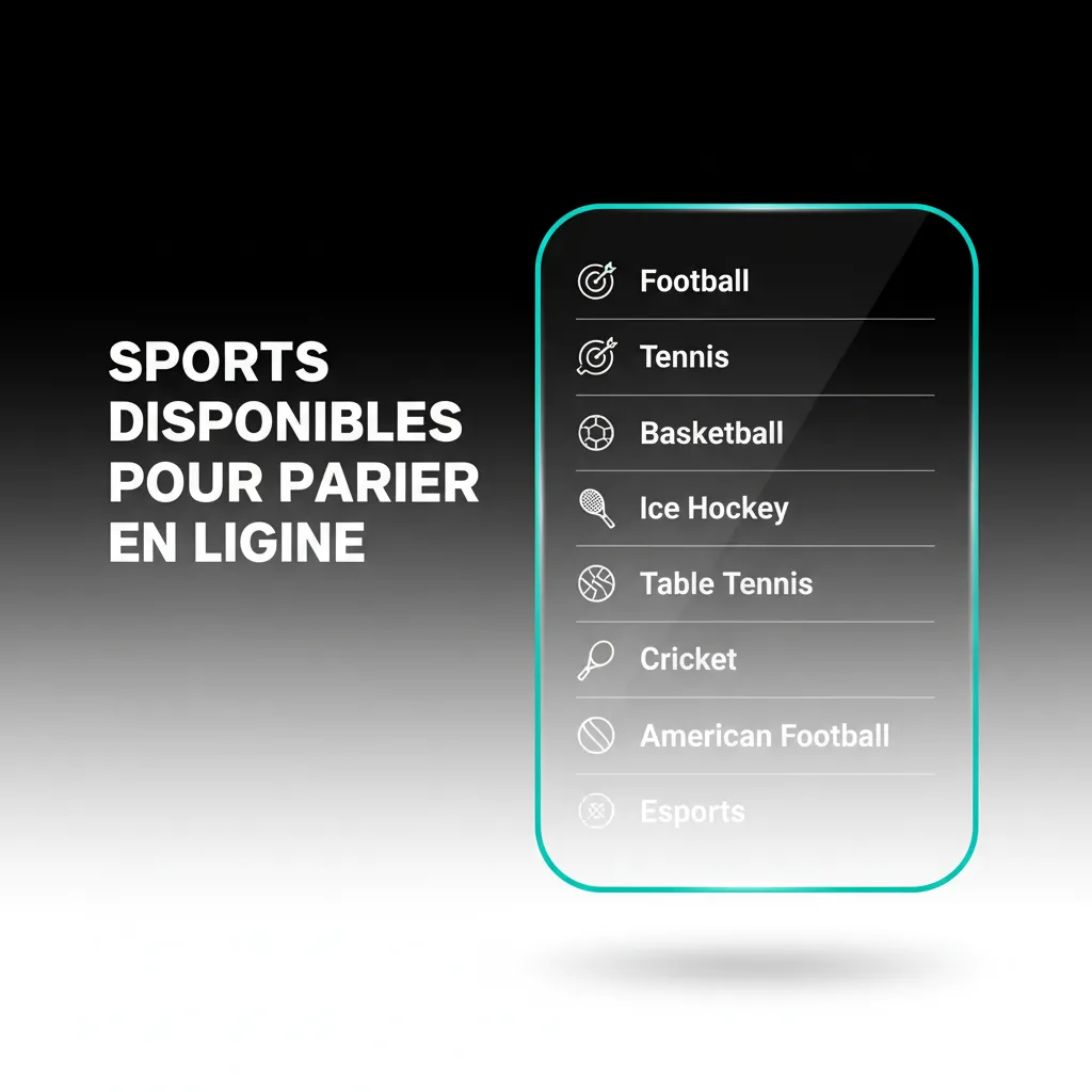 Sports pour parier en ligne: hockey, CFL/NFL, soccer, basket, tennis; marchés Canada et international.