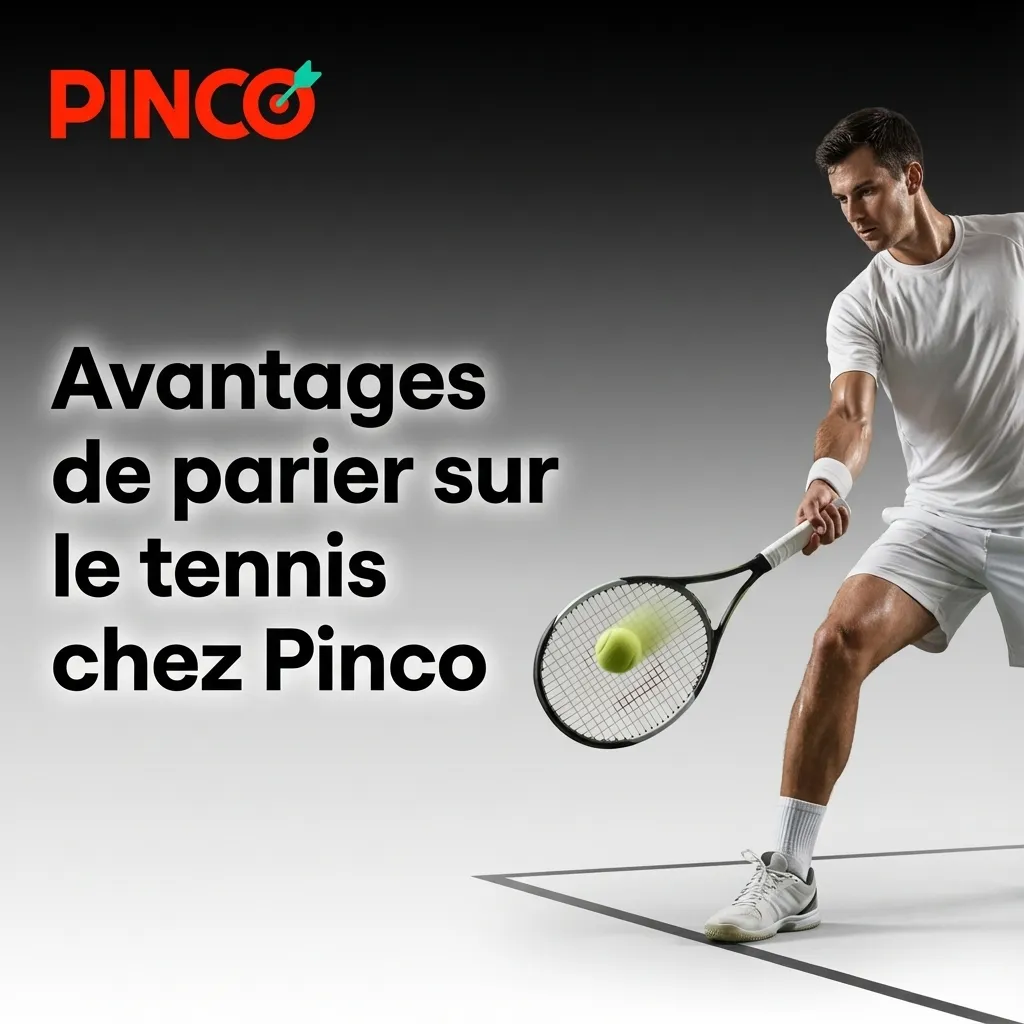 Interface de paris tennis Pinco montrant tournois, cotes en direct, statistiques joueurs et options de mise variées