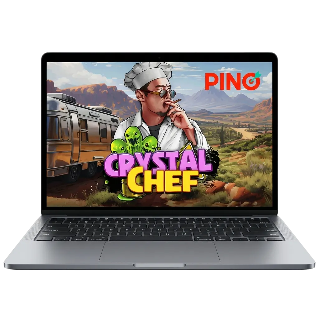 Crystal Chef high volatility slot game interface on Pinco casino platform showing gameplay and bonus features