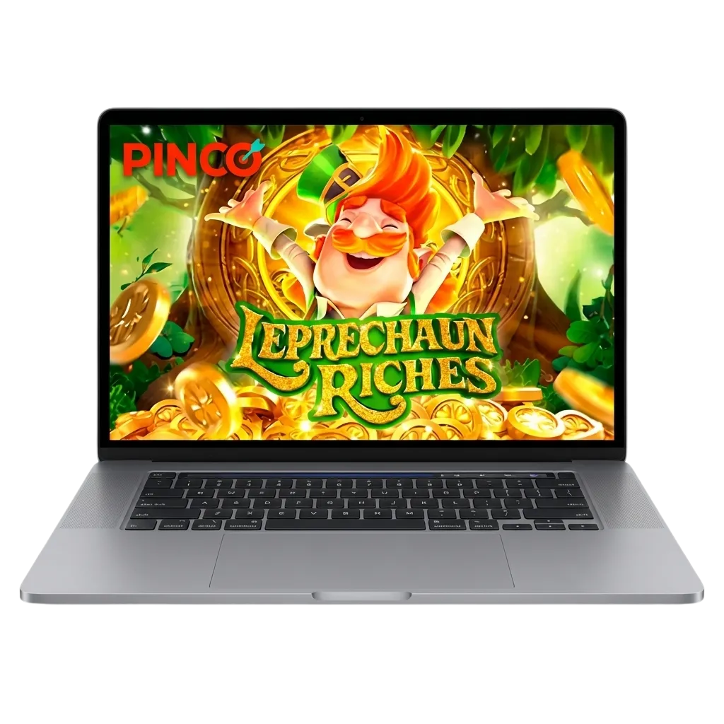 Leprechaun Riches slot game interface showing reels and Irish-themed symbols on Pinco casino platform