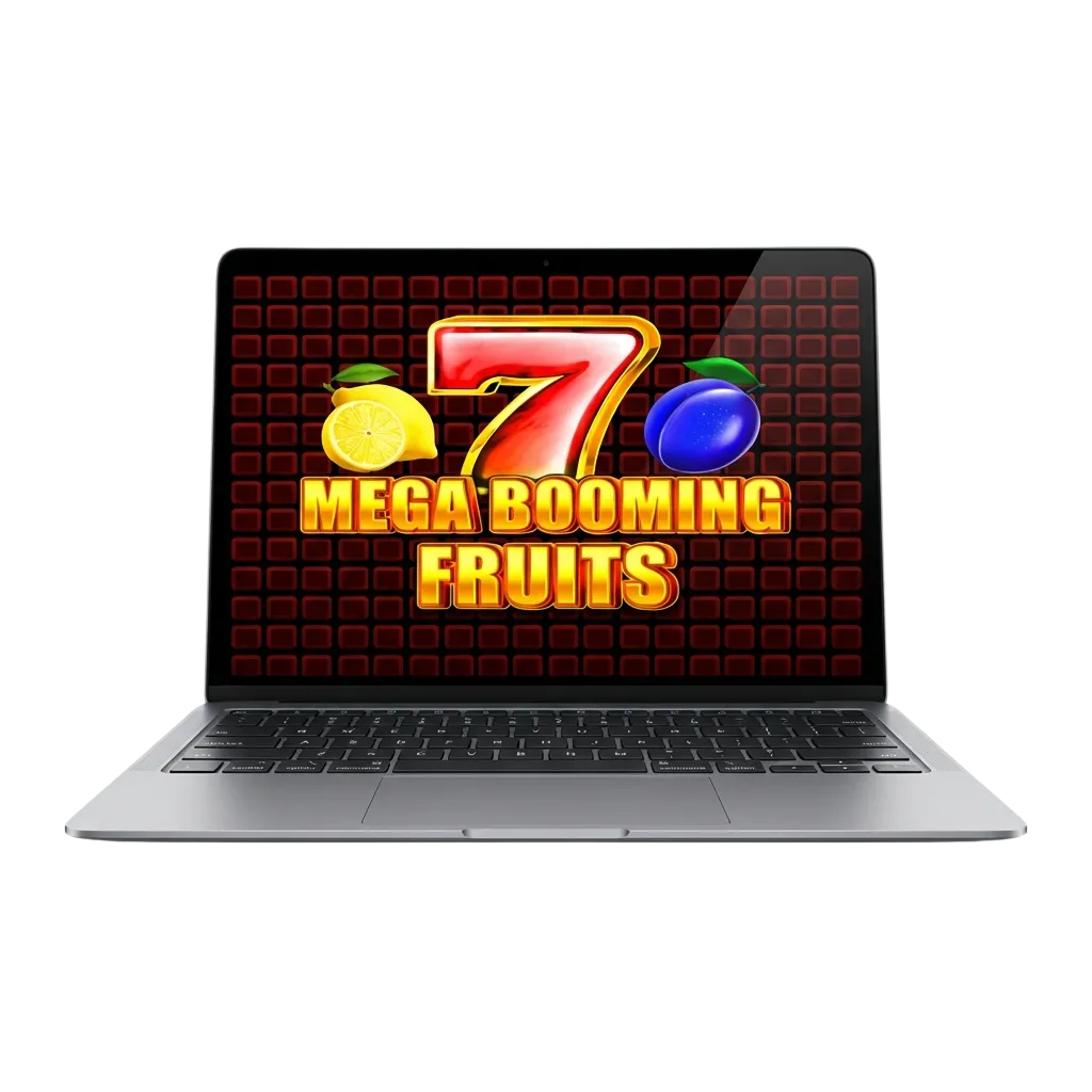 Mega Booming Fruits slot game interface showing colorful fruit symbols and high RTP gameplay at Pinco Casino Canada