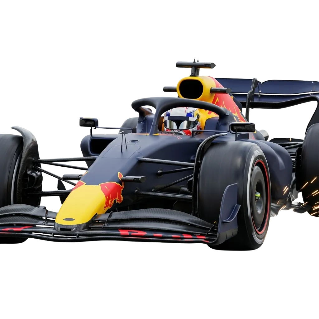 Voiture de Formule 1 en course avec logo Pinco pour paris sportifs F1 au Canada