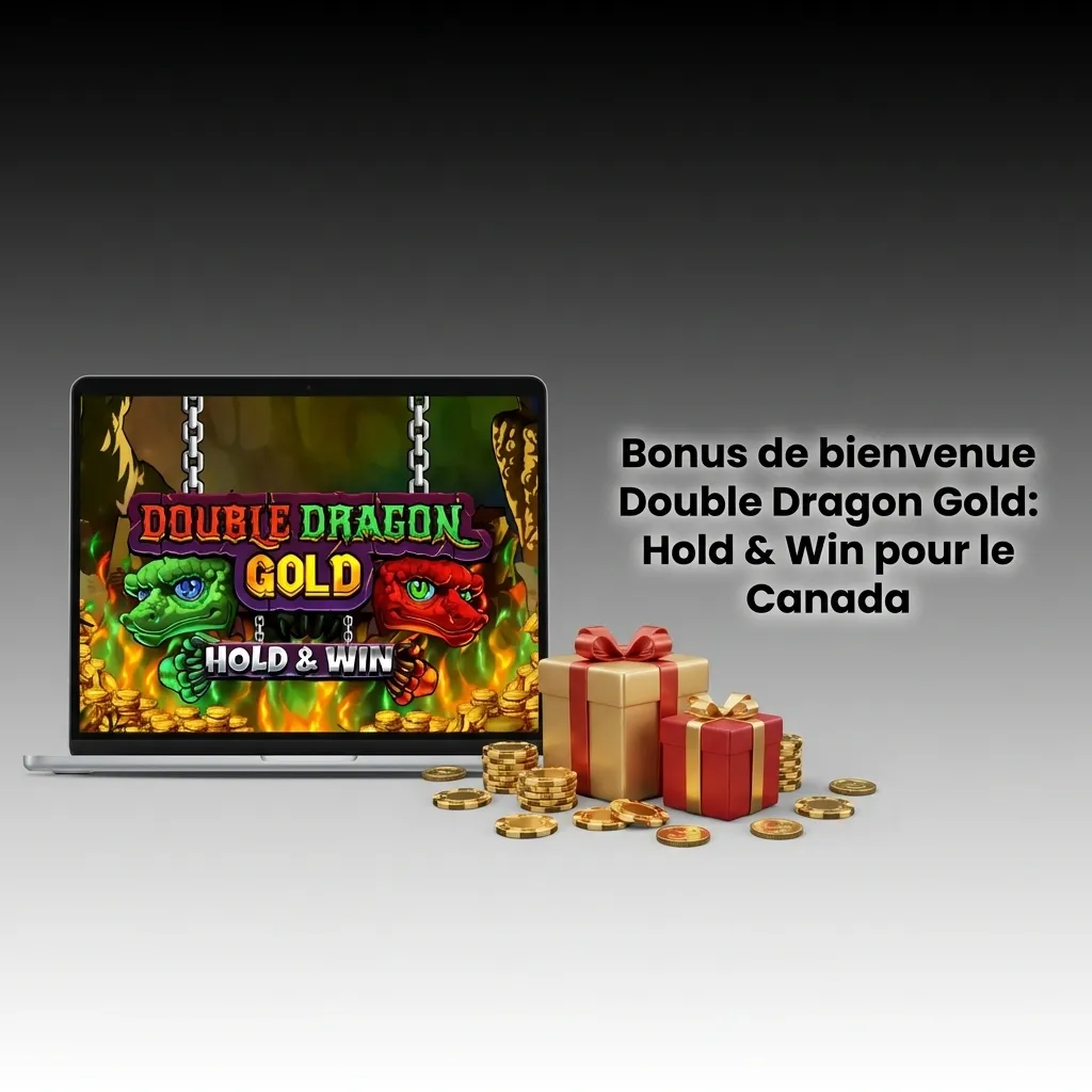 Double Dragon Gold slot game welcome bonus offer for Canadian players at Pinco casino with free spins promotion