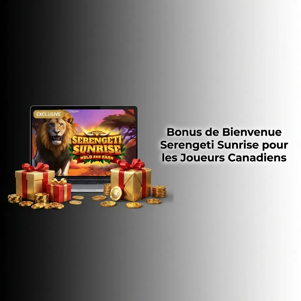 Pinco Casino welcome bonus offer for Canadian players featuring Serengeti Sunrise slot game with free spins and deposit match
