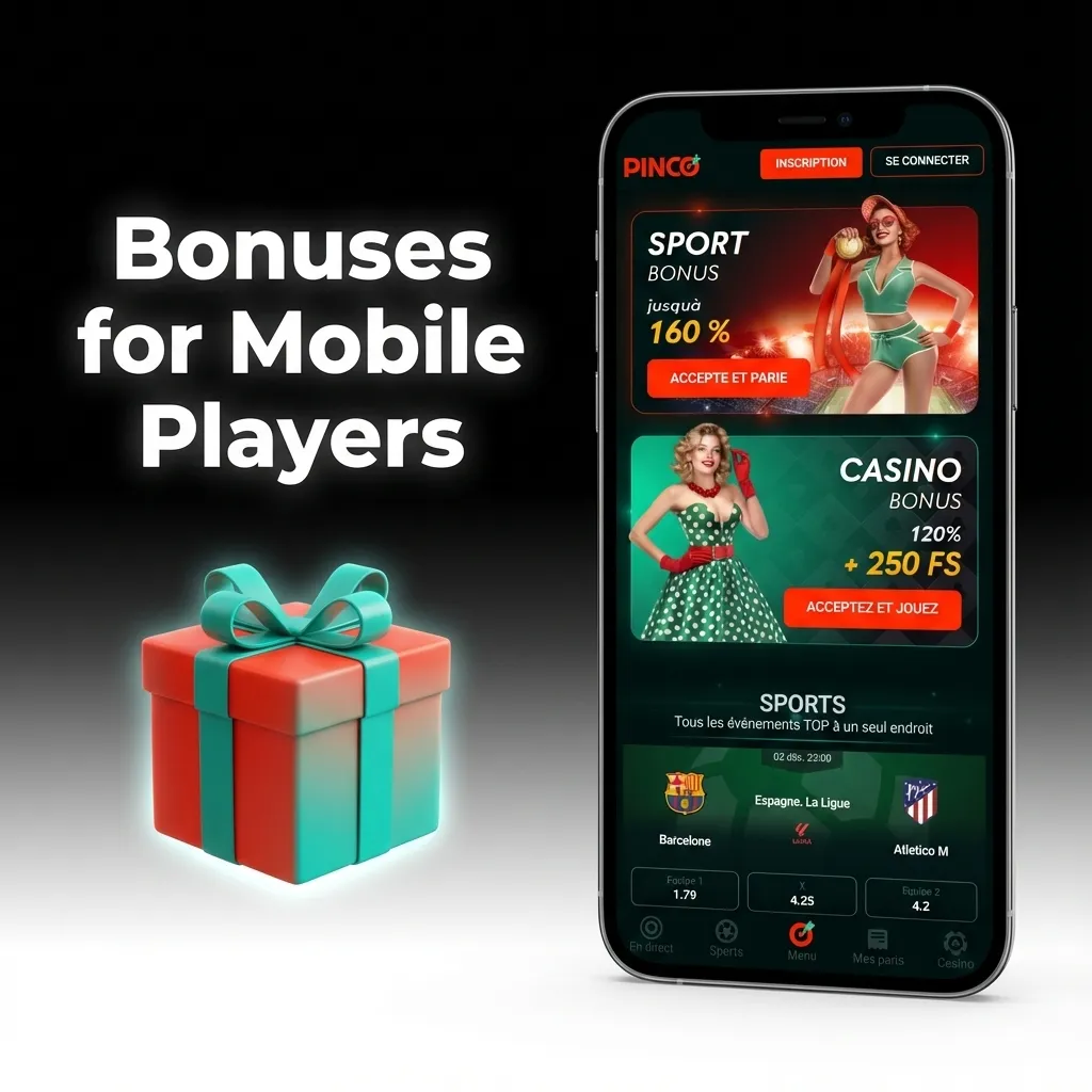 Mobile casino app displaying bonus offers including welcome bonuses, deposit matches, and free bet promotions for players