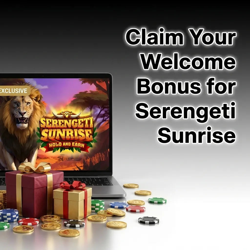 Pinco casino welcome bonus offer showing 120% match up to C$7,500 plus 250 free spins for Serengeti Sunrise slot game
