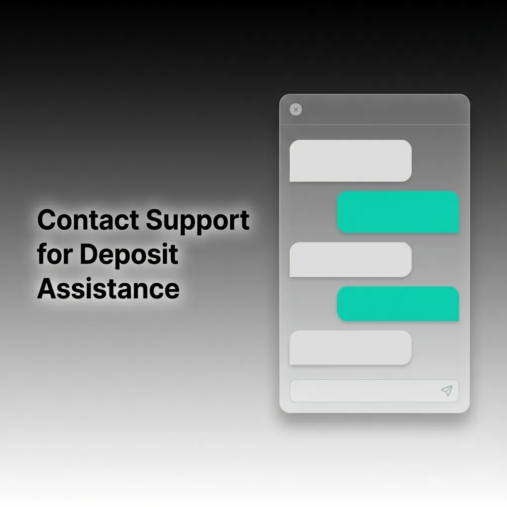 Customer service representative assisting with deposit inquiries via live chat, email, phone, and Telegram support channels