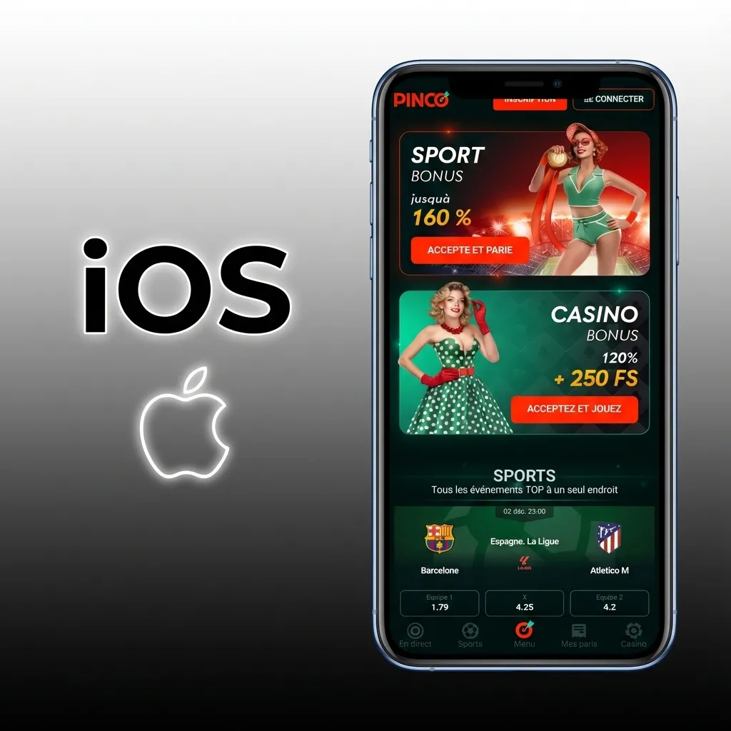 iOS app in development; use mobile web version by adding Pinco site to home screen via Safari share button