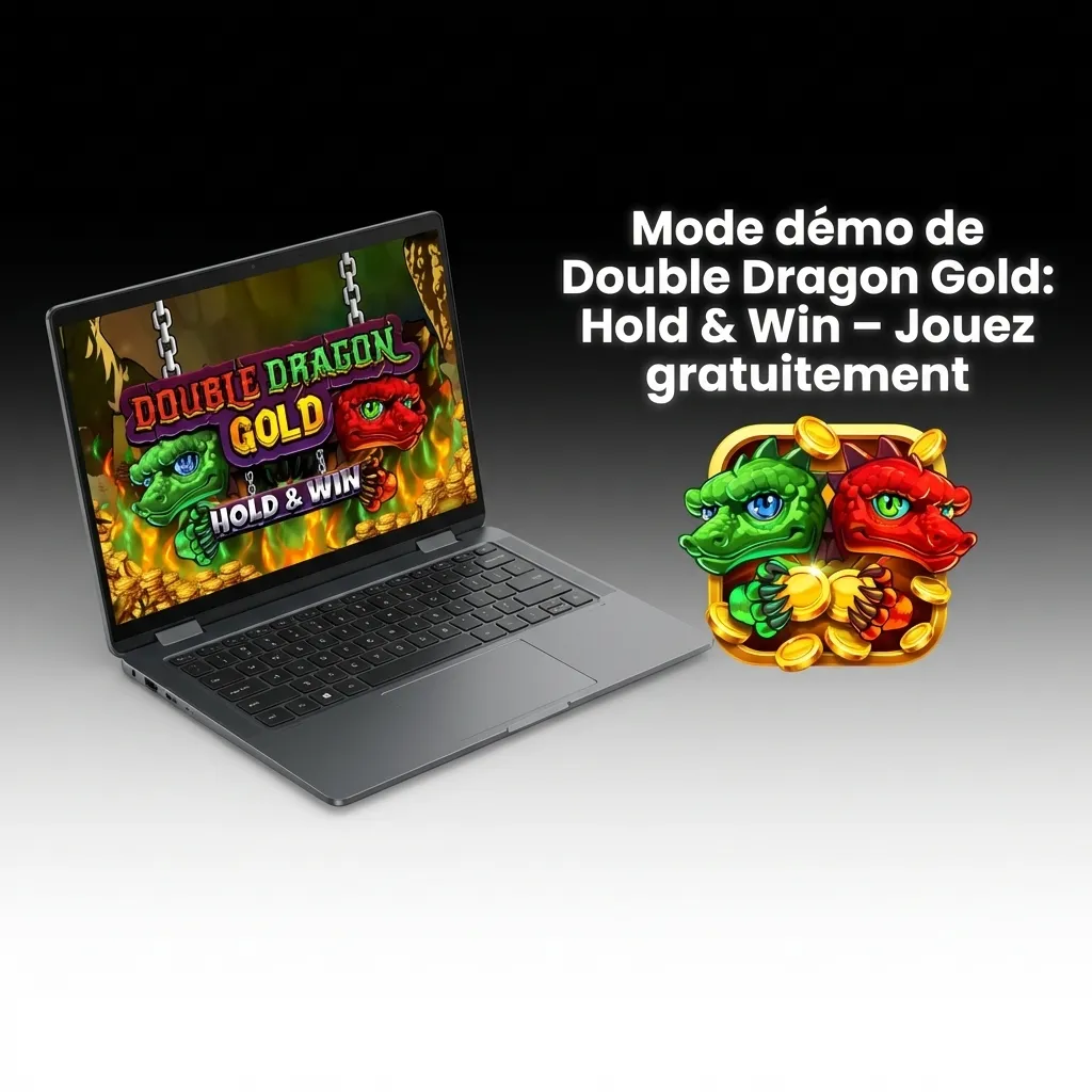 Double Dragon Gold slot game demo mode interface showing Hold & Win feature with virtual credits on Pinco platform