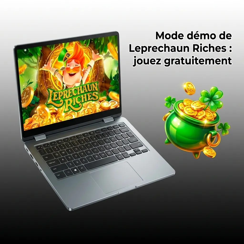 Leprechaun Riches demo mode interface showing free play option with virtual credits and no deposit required