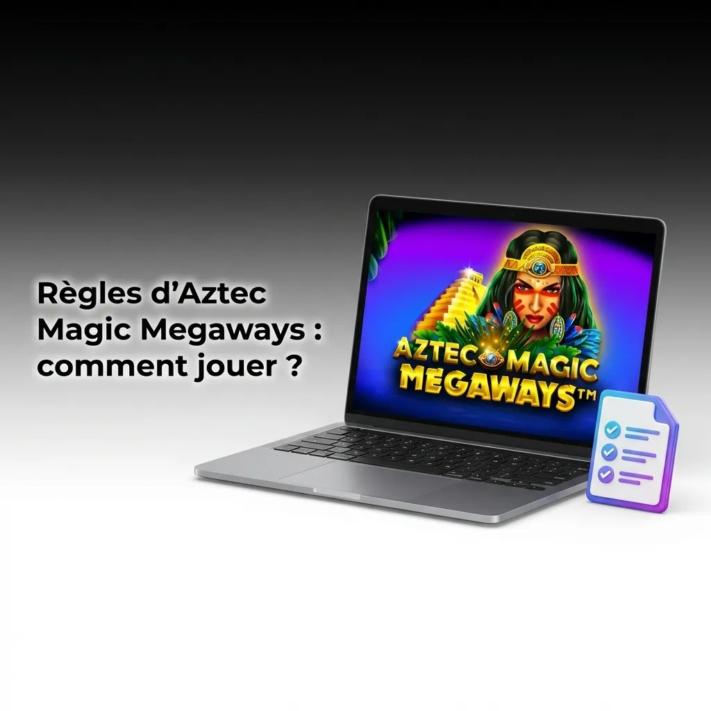 Six-reel Aztec Magic Megaways slot interface showing cascading symbols and variable paylines up to 117,649 ways to win
