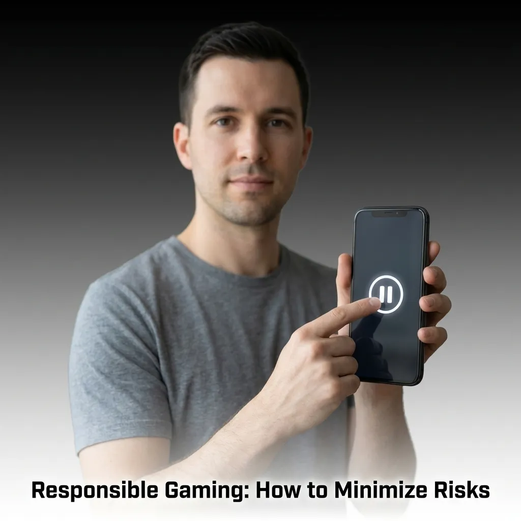 Person setting budget limits on gambling account to practice responsible gaming and minimize financial risks