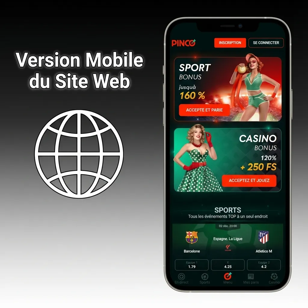 Mobile website interface displaying responsive betting platform with intuitive navigation and real-time updates