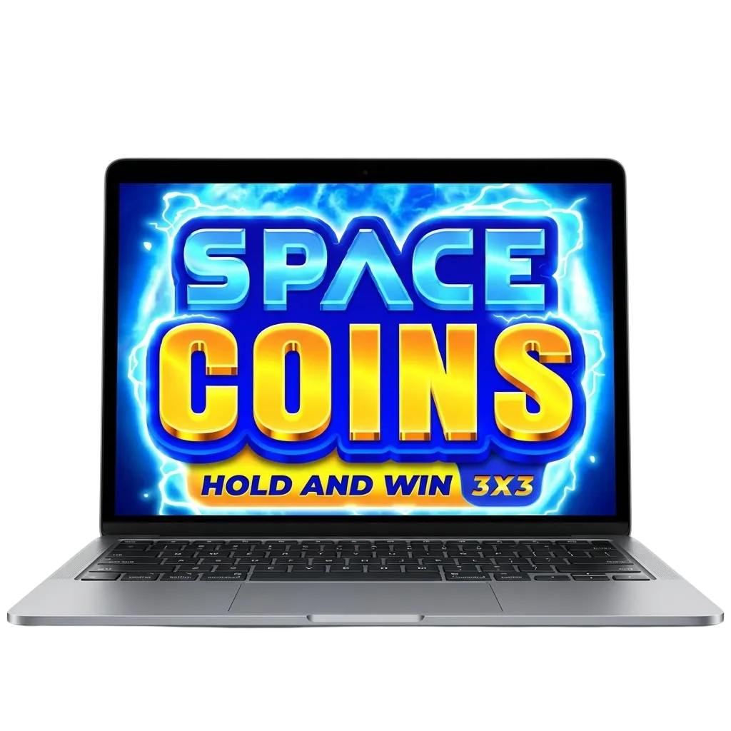 Space Coins casino game interface showing cosmic-themed slot reels with coin symbols on Pinco gaming platform
