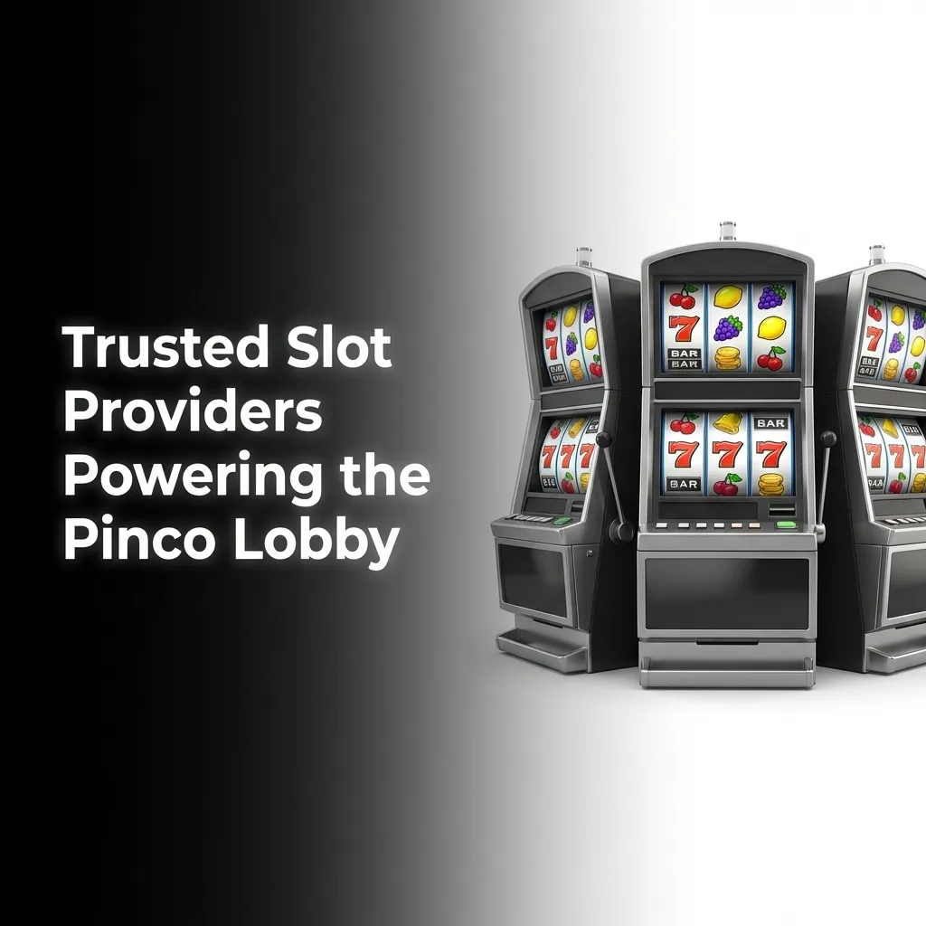 Logos of licensed slot game providers including Pragmatic Play, NetEnt, and Microgaming featured in Pinco's lobby