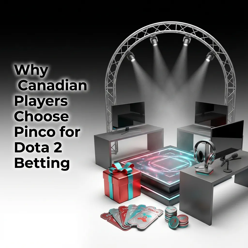 Canadian players choosing Pinco for Dota 2 betting with bonuses, payment options, and mobile app features displayed
